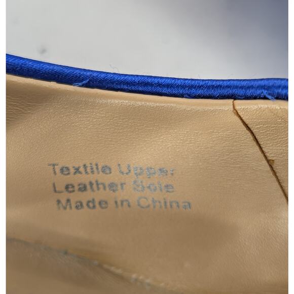 Badgley Mischka Electric Blue Cher Crystal Embellished Satin Pumps Size 11 - Picture 11 of 14